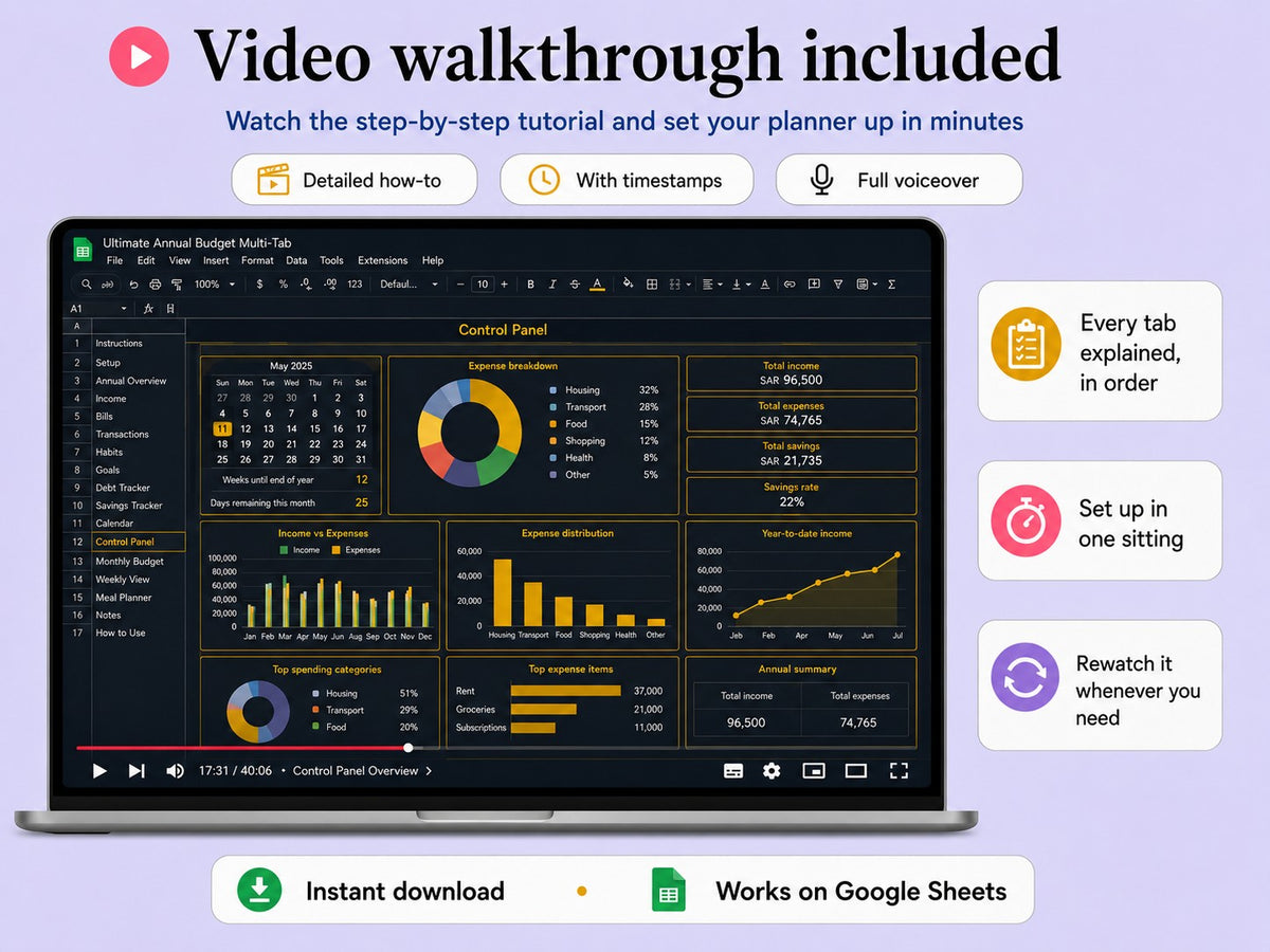Yearwise video walkthrough included, set your planner up in minutes ywlang-en