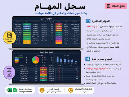 سجل المهام — مهام متكرّرة ولمرة واحدة في نسّق ywlang-ar