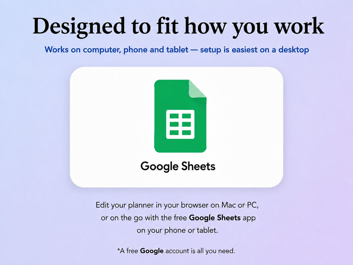 Yearwise works with Google Sheets on computer, phone and tablet ywlang-en