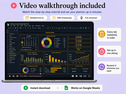 Yearwise video walkthrough included, set your planner up in minutes ywlang-en